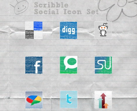 scribble_social_media_icon_set