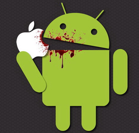 android_eating_apple